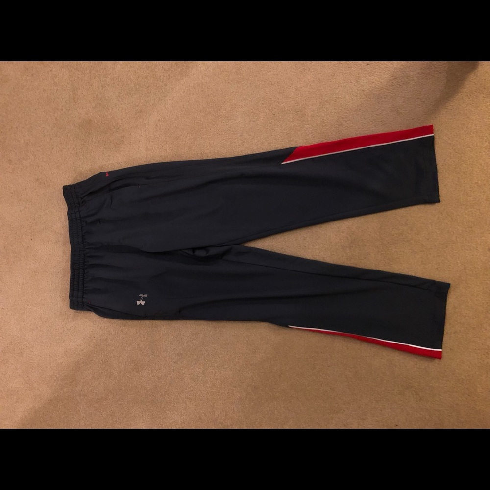 Red and Grey Under Armor Sweatpants